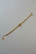 Bracciale a Maglia con Nodo di Giunzione in Acciaio Dorato