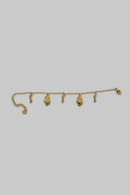 Bracciale a Catenina in Acciaio Dorato con Charm Cornicello e Sacro Cuore