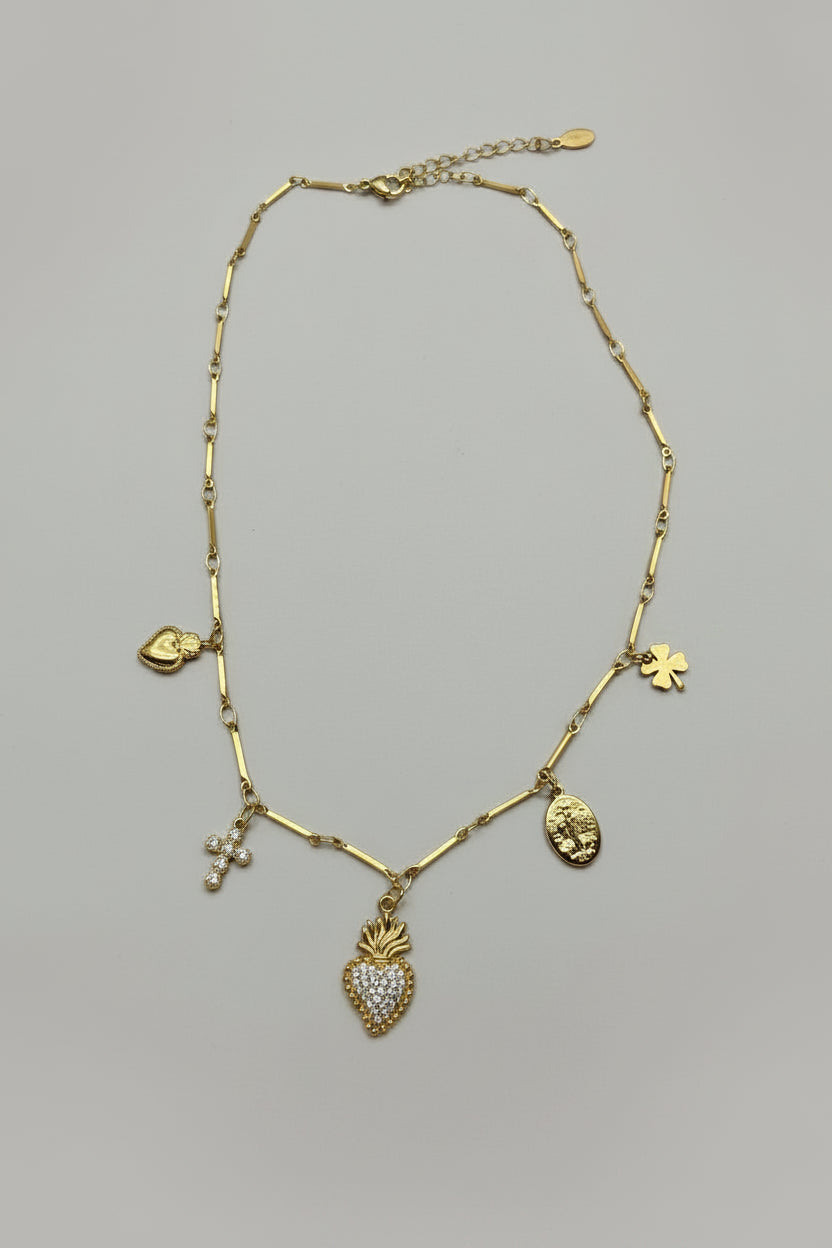 Arcana Dorata — Collana a Lingottini con 5 Charm Color Oro