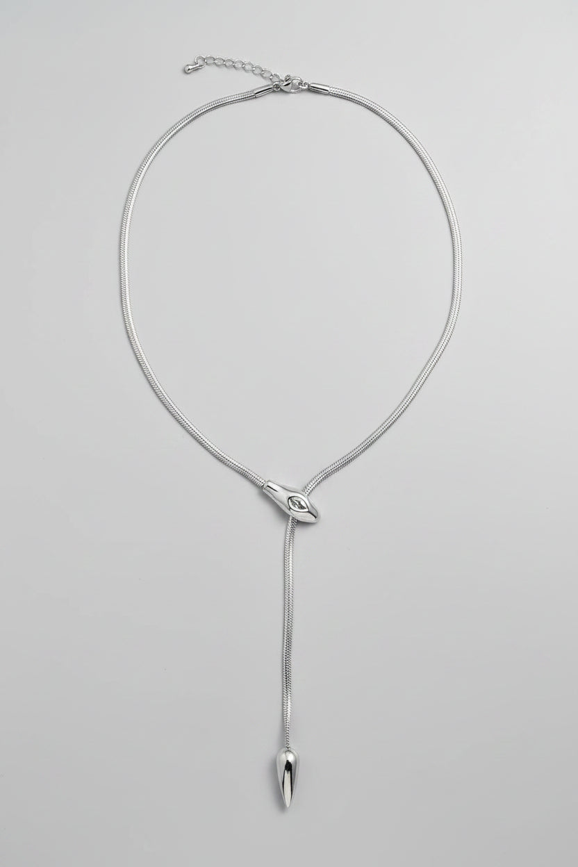Ophidia — Collana Serpente con Cristallo