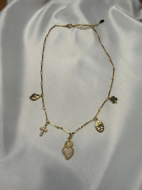 Arcana Dorata — Collana a Lingottini con 5 Charm Color Oro