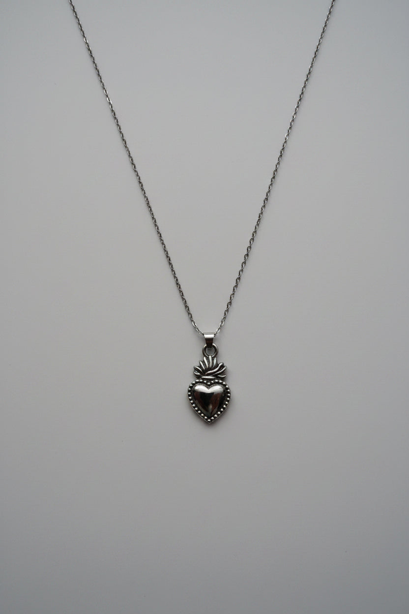 Collana Sacro Cuore in Acciaio