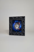 Serie Nebula Sacra - Quadro Ex Voto Sacro Cuore con Raggi su Stampa Galassia su Plexiglass 34x39