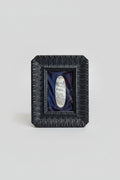 Serie Obsidian Leaf - Quadro Veliero su Raso Blu 18x23