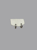 Orbis Caelatus — orecchini a cerchio huggie martellato 13mm in acciaio argento, coppia