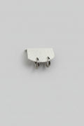 Orbis Caelatus — orecchini a cerchio huggie martellato 16mm in acciaio argento, coppia