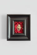 Quadro Ex Voto Sacro Cuore - Raso Bordeaux