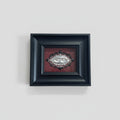 Quadro Ex Voto Occhi Ricamati - Ecopelle Rossa 23x27