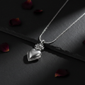 Collana Sacro Cuore in acciaio inox con catena 44cm